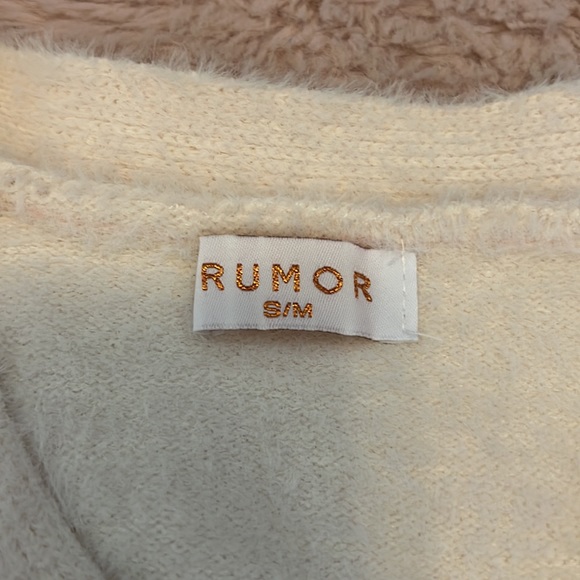 Fuzzy White Cardigan - Picture 4 of 5